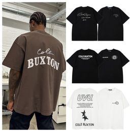 T-shirts voor heren Cole Buxton Zomer Lente Los Groen Grijs Wit Zwart T-shirt Heren Dames Hoge kwaliteit Klassieke slogan Print Top T-shirt met tag CB