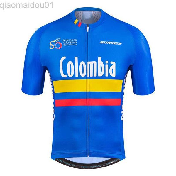 T-shirt da uomo Colombia SUAREZ Summer Cycling Manica corta Maglie da uomo Bicicletta Ciclismo T-shirt Abbigliamento sportivo Motocross Mountain Bike Abbigliamento L230713