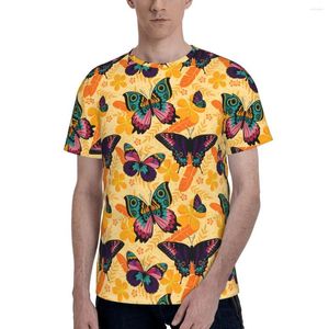 Camisetas para hombre, camiseta Harajuku de mariposa colorida, camiseta estampada de verano para mujer, regalo informal para mujer, camiseta de manga corta para mujer, Tops para mujer