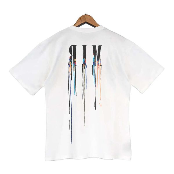 Camisetas para hombre con estampado de letras coloridas, camiseta de manga corta para hombre, trajes de diseñador, camiseta para hombre, camiseta con cuello redondo de primavera 59