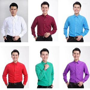 T-shirts pour hommes Chemise colorée Costume de scène Graduation Saison Po Chorus Manches longues Couleur unie Studio Pographie