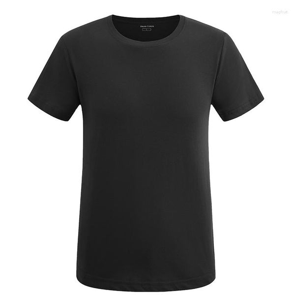 T-shirts pour hommes en coton coloré 2023 été classique couleur unie T-shirts à manches courtes col rond T-shirts hauts