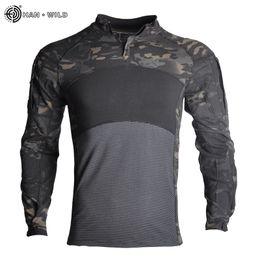 T-shirts voor heren gevechtsoverhemden bewezen tactische kleding militair uniform cp camo airsoft leger t-shirt jagen ademende werkkleding winddicht 230206