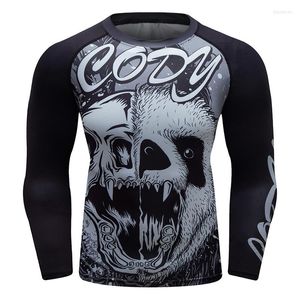 T-shirts pour hommes Confortable Polyester Spandex Custom Made 3D Imprimé Rash Guard T-shirt à manches longues pour hommes Printemps Sports de plein air Tops