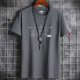 T-shirts masculins t-shirt comique haut t-shirt lâche 100% coton mode gothique imprime