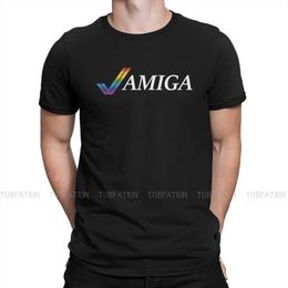 T-shirts masculins Commodore Amiga 500 Mini Crewneck Tshirts Illustrated Print Homme T-shirt Funny Tops Size S-6XL J240426