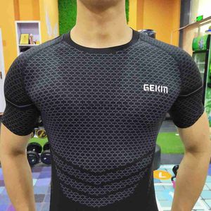 T-shirts pour hommes Compression T-shirt à séchage rapide Hommes Running Sport Skinny Short Tee Shirt Homme Gym Fitness Bodybuilding Entraînement Noir Tops Vêtements J230531