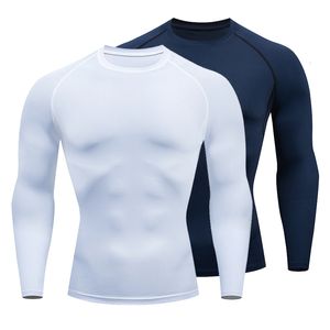 T-shirts masculins Compression Running Shirts hommes Fit de fitness Dry Fitness gymnase Men's Rashguard T-shirts Football Workout Bodybuilding Stretchy Clothing 230925