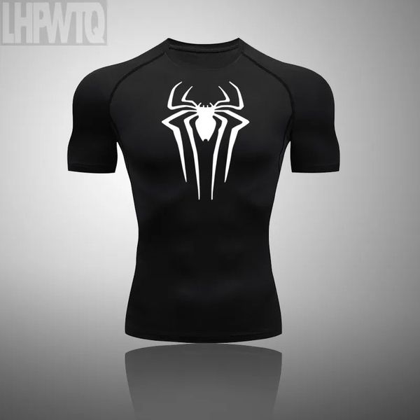 T-shirts pour hommes Chemise de compression Hommes Fitness Gym Super Hero Sport Running T-shirt Rashgard Tops Tee à manches courtes à séchage rapide pour 231012