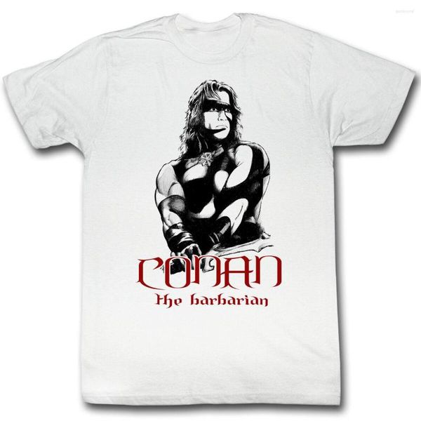 T-shirts pour hommes Conan le barbare classique avec épée Logo sous licence adulte chemise hommes femmes mode unisexe t-shirt