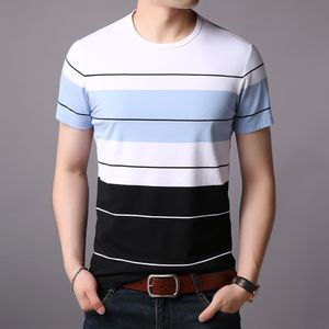 T-shirts pour hommes COODRONY Summer Business Casual Stripe T-Shirt Homme Vêtements Polyvalent Confortable Tops O-Neck Short Sleeve Tee W5542 230609