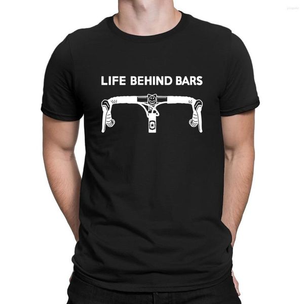 T-shirts pour hommes Cool Bicycle Life Behind Bars Shirt Impression Graphic Natural Spring O-Neck Tee Humour