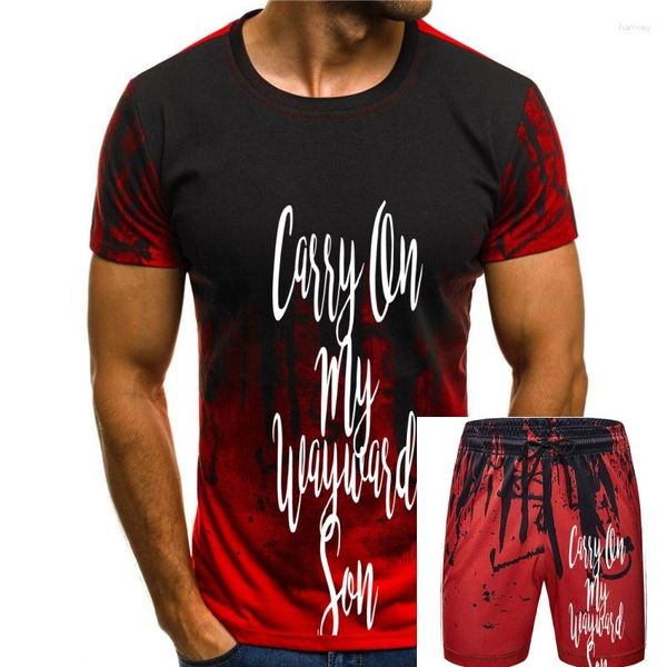 Camisetas masculinas Cool Carry On My Wayward Son Shirt Camiseta de manga corta Camiseta de algodón TV TV sobrenatural Tops Fans Merching Merch