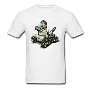 Camisetas para hombre Cool Dominion Tank camisetas de dibujos animados algodón blanco hombres camiseta manga corta estilo Simple grupo uniformes personalizados 5749U