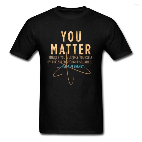 T-shirts pour hommes Cool Physics Shirt Hommes Idée cadeau Tshirt 2023 Geek Matter T-shirt Conservation de l'énergie Lettre Citation Tops Étudiants en coton