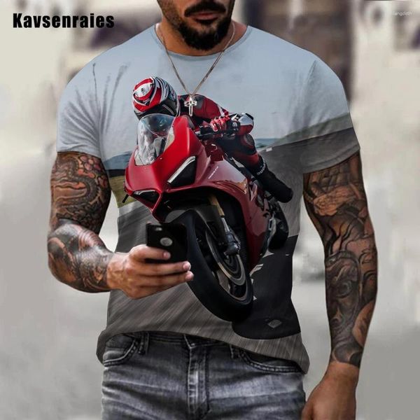 T-shirts pour hommes T-shirts imprimés de moto de style cool