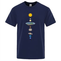 T-shirts pour hommes Planètes du système solaire cosmique Imprimer Homme T-shirt Vêtements amples surdimensionnés T-shirts à manches régulières Mode Homme T-shirt décontracté 230428