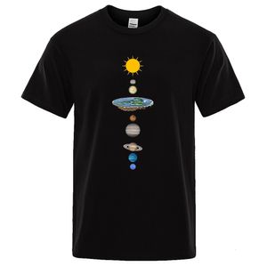 Heren T-shirts Cosmic Solar System Planeten Print Korte mouw Mannen Street Casual Tee Kleding Losse Oversized T-shirt Mannelijke Zomer Katoenen Tops 230619