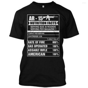 T-shirts pour hommes Marque de coton AR-15 Valeur nutritive Portion 30 Chemise de combat Graphic Gymer Tee Summer