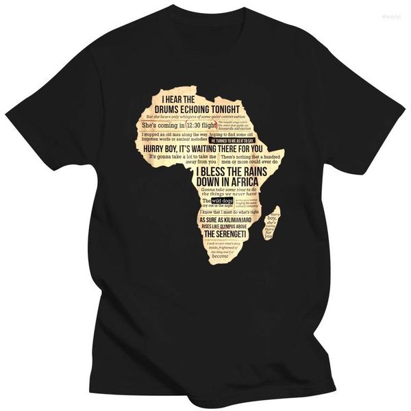 Camisetas de algodón para hombre, moda 2023, camiseta de tendencia, comprar camiseta de África, Bless Rains On Toto, verano para hombre de alta calidad