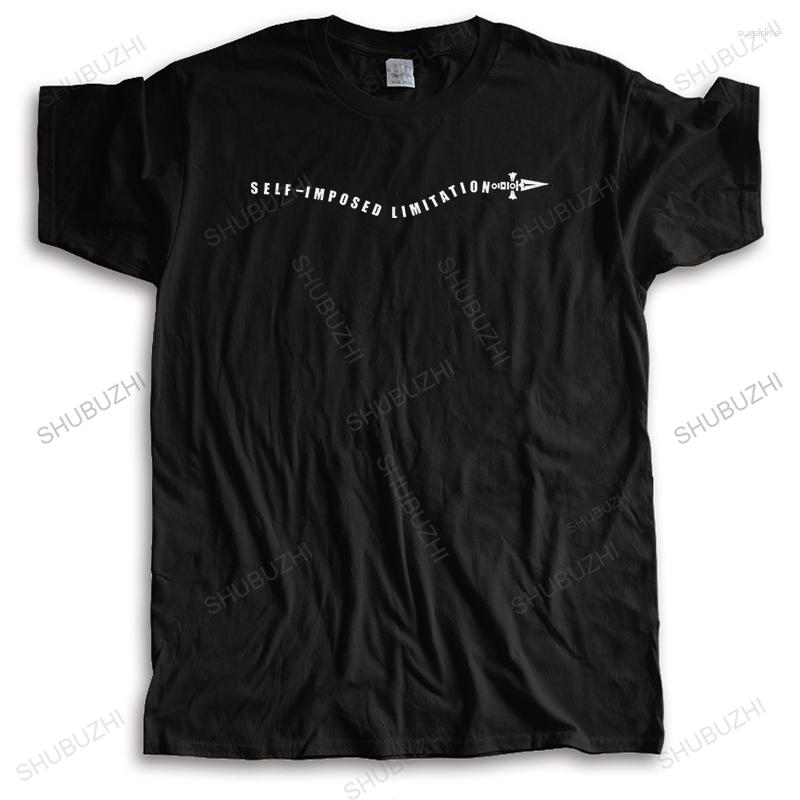 Männer T Shirts Baumwolle Hohe Qualität T-shirt Männer Sommer Lose Cool T-shirts SELF-POSED LIMITATION X Homme Schwarz oansatz T-shirt