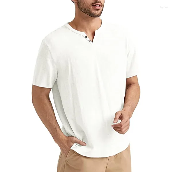 Camisetas de algodón y lino para Hombre
