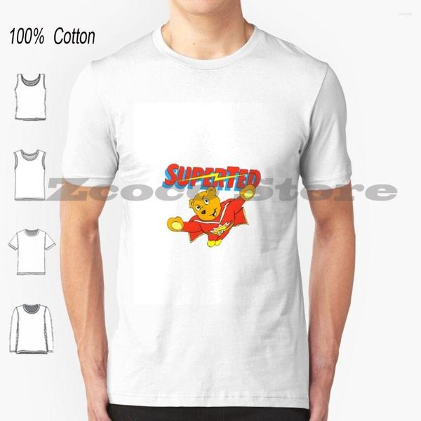 Homens Camisetas Algodão Homens e Mulheres Moda Macia T-shirt Ted Teddy Bear Hero Cartoon Growung Up Adultos 90S Incrível