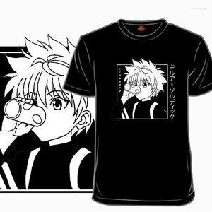 T-shirts pour hommes coton hommes femmes t-shirts hauts Kawaii X t-shirt Killua Zoldyck ajusté doux Anime Manga t-shirt