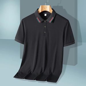 T-shirts pour hommes Polo en coton pour hommes Business Casual manches courtes classique Slim Fit élastique Golf T-shirt travail d'été grand 8XL blanc noir 231229