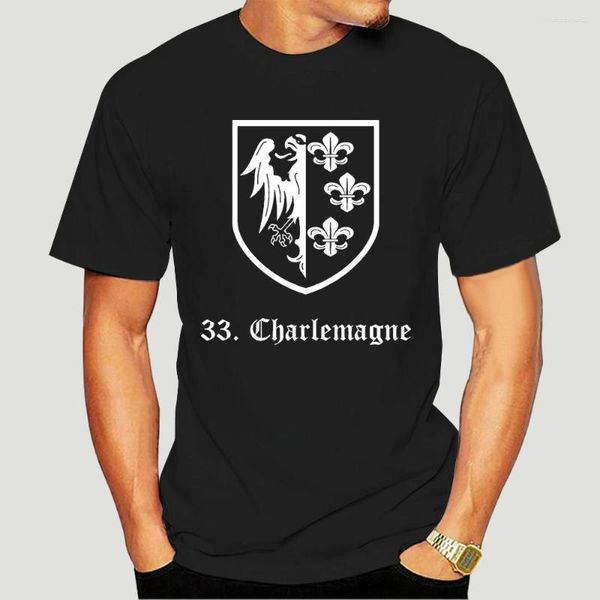 Camisetas de algodón para hombre, camisetas de verano para hombre, camiseta 33A Waffen Ss Charlemagne Military Collectioncustom Shirts-1912A