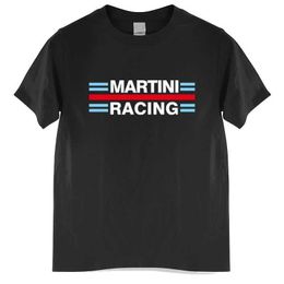 T-shirts masculins T-shirt Cotton Mens Crew Crew Top Williams Martini Racing Nouveau manche courte Grand Black 64891 Q240514
