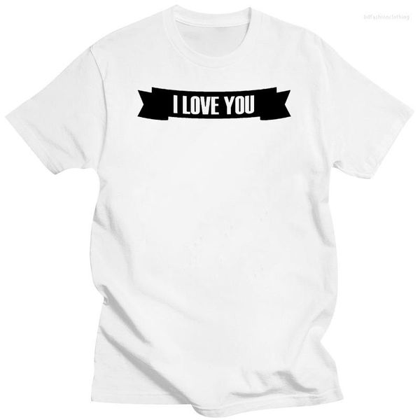 T-shirts pour hommes T-shirt en coton T-shirt I Love You Valentines For Him Her Gift Idea Design