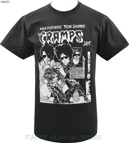 T-shirts pour hommes T-shirts en coton pour hommes T-shirt pour hommes The Cramps Psychobilly Garage B Movie Horror Gig Poster Lux S 5Xl L230520 L230520