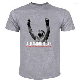Camisetas de algodón para hombre, camiseta de marca a la moda para niño, camiseta holgada de Khabib Nurmagomedov Alhamdulillah Fighter s