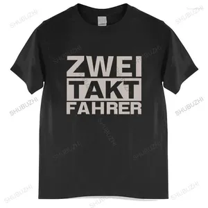 Mannen T-shirts Katoenen T-shirt Mannen Zomer Tees ZweiTaktFahrer Mopedjungs Simson MZ Oldtimer Trabant Wartburg Bromfiets Grappige Top Heren