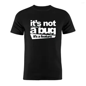 T-shirt unisexe en coton pour hommes, chemise It's Not A Bug, développeur de fonctionnalités, codeur de blague, programmeur Web, cadeau Geek amusant