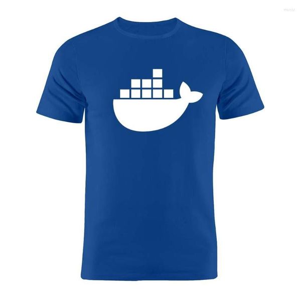 Camisetas de algodón para hombre, camiseta Unisex, programador, codificador, desarrollador web, Docker, camiseta de regalo Nostalgia