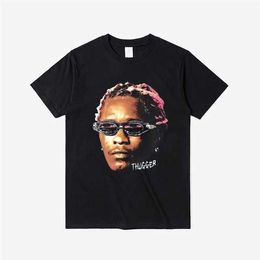 Mannen T-shirts Katoen Unisex T-shirt Vrouwen Mannen Tee Young Thug Thugger Grafische T-shirt Afrikaanse Rapper Stijl Hip Hop tshirt
