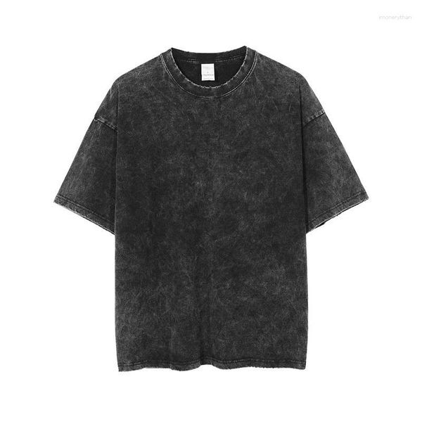 T-shirts pour hommes coton Vintage lavé à manches courtes T-Shirt Bandhnu col rond hommes rétro Style classique homme hauts t-shirts 2023