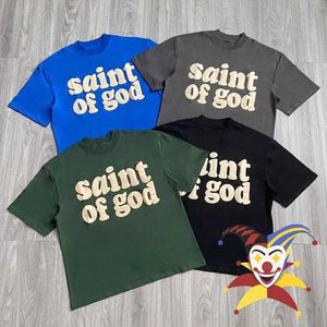 T-shirts masculins cpfm saint de Dieu T-shirt de haute qualité streetwear lavé imprimement bouffant décontracté saint michael tops tee j240409