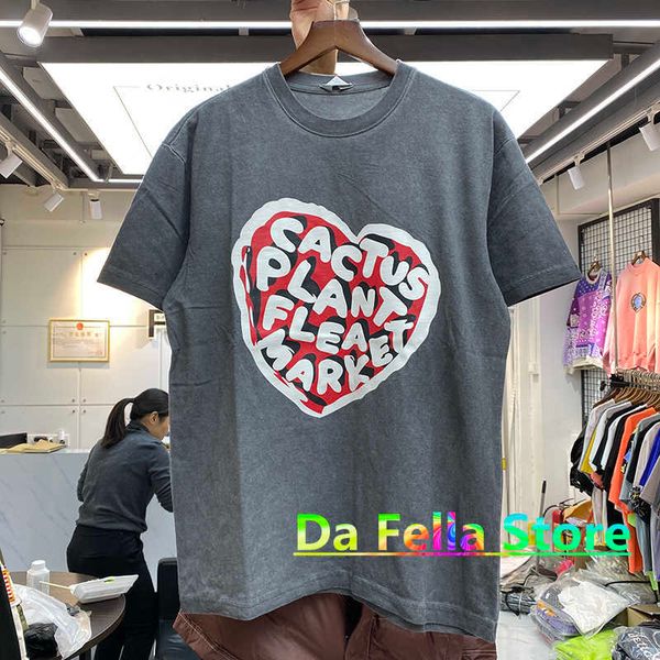 T-shirts hommes CPFM T-shirt 2021 Hommes Femmes Tops Cactus Plant Flea Market Tee Haute Qualité Vintage Manches courtes T221130