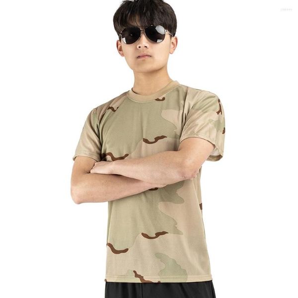 T-shirts masculins cqb.she oem tactique chemise tactique s￨che T-shirt de chasse ￠ l'uniforme de combat de l'arm￩e militaire rapide