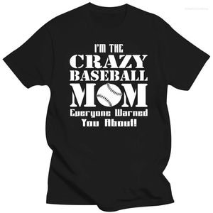 Camisetas masculinas Crazy Baseball Mom T-shirt Presente de Dia das Mães Engraçado Jogador de Equipe Moda 2023 Camiseta Casual Manga Curta