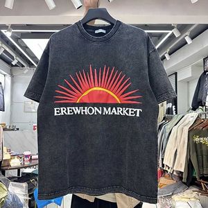T-shirts pour hommes Lettrage en mousse créative Sunrise SHROTT CHIRT H240429