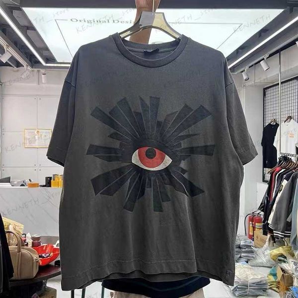 T-shirts pour hommes Creative Fun Eye mousse imprimée t-shirt à manches courtes T230419