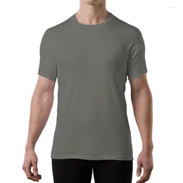 T-Shirt à col rond pour hommes, T-Shirt Modal avec coussinets de sueur sous les bras, vêtements de loisirs solides, maillot de sport résistant à la maison