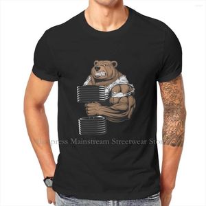 Magliette da uomo Magliette girocollo Bodybuilding Muscle Cartoon Bear 2023 Personalizza Camicia da uomo Pantaloni a vita bassa Top 6XL