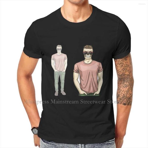 Camisetas de hombre Camisetas de cuello redondo Hombre con gafas de sol de calavera 2023 Personalizar camiseta de hombre Hipster Tops Tamaño S-6XL