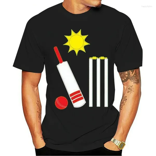 Camisetas para hombres Cricket Bat Ball Kids Diseño de moda de camiseta para hombres Camiseta clásica de camiseta única