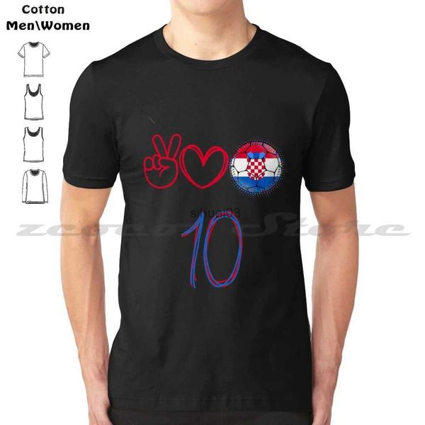 T-shirts pour hommes Croatie Ballon de football Drapeau Jersey pour filles Garçons Femmes Hommes Football Lover Football Propriétaire T-shirt 100% coton